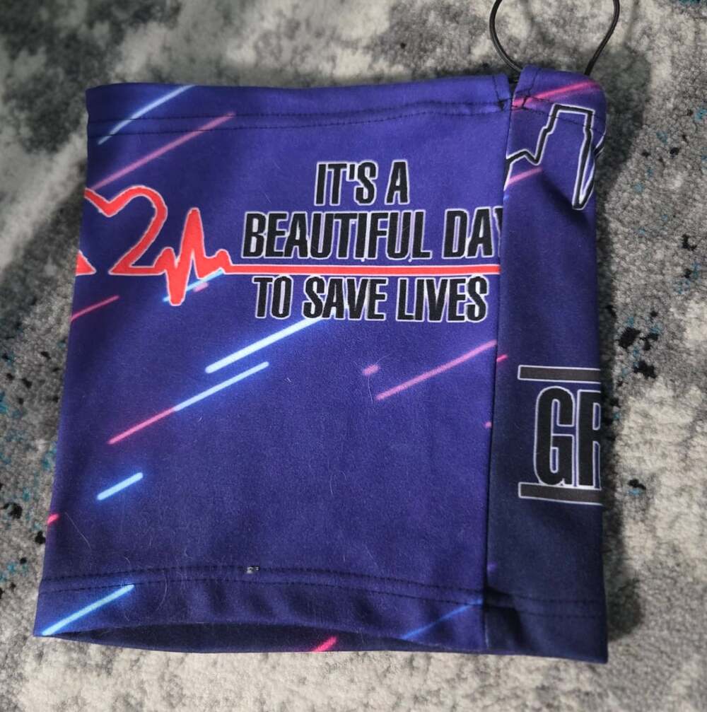 Grey's Anatomy Neck Gaiter It's A Beautiful Day To Save Lives